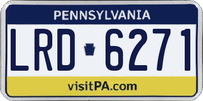 PA license plate LRD6271