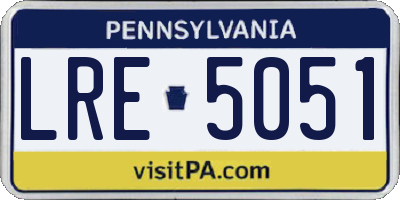 PA license plate LRE5051