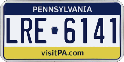 PA license plate LRE6141