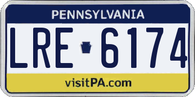 PA license plate LRE6174