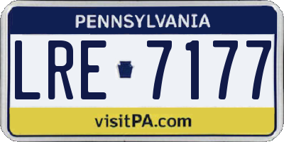 PA license plate LRE7177
