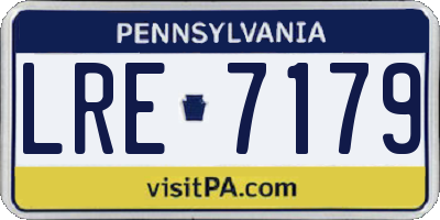PA license plate LRE7179