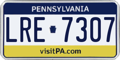 PA license plate LRE7307