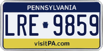 PA license plate LRE9859