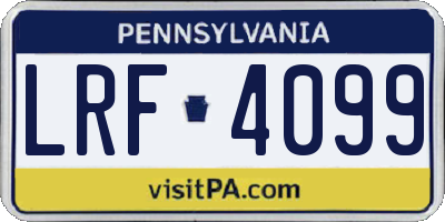 PA license plate LRF4099