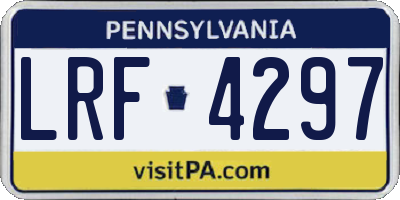 PA license plate LRF4297