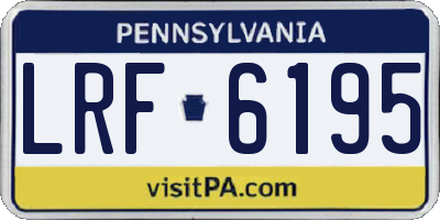 PA license plate LRF6195
