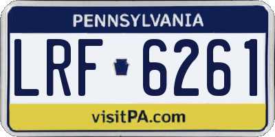 PA license plate LRF6261