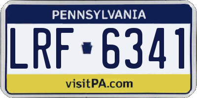 PA license plate LRF6341