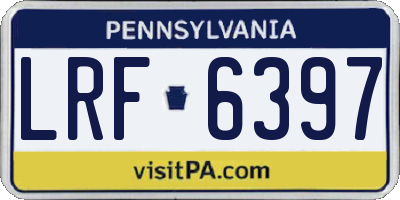 PA license plate LRF6397