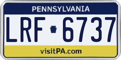 PA license plate LRF6737