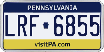 PA license plate LRF6855