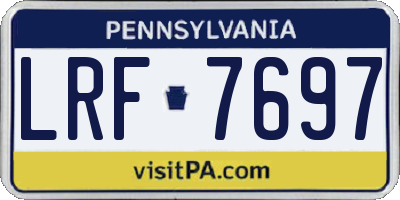 PA license plate LRF7697