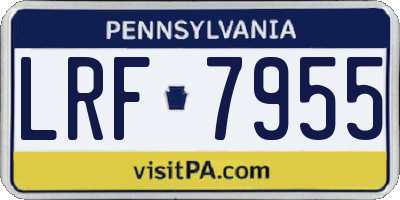 PA license plate LRF7955