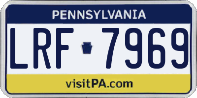 PA license plate LRF7969