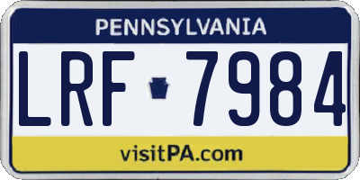PA license plate LRF7984