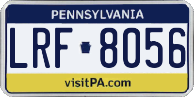 PA license plate LRF8056
