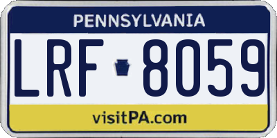 PA license plate LRF8059