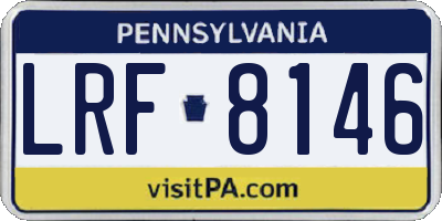 PA license plate LRF8146