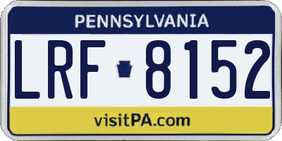 PA license plate LRF8152