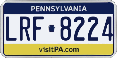 PA license plate LRF8224