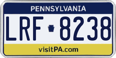 PA license plate LRF8238