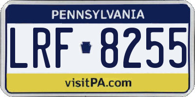 PA license plate LRF8255