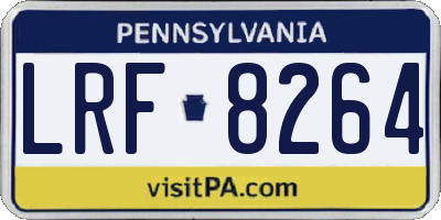 PA license plate LRF8264