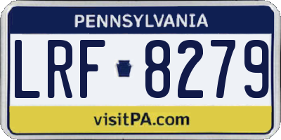 PA license plate LRF8279