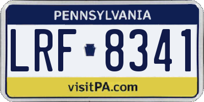PA license plate LRF8341