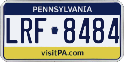 PA license plate LRF8484