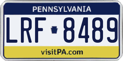 PA license plate LRF8489