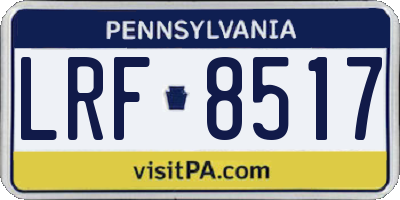 PA license plate LRF8517
