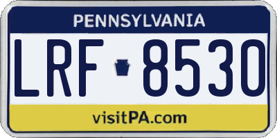 PA license plate LRF8530