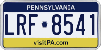PA license plate LRF8541