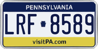 PA license plate LRF8589