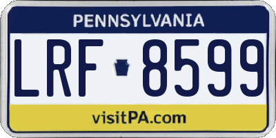 PA license plate LRF8599