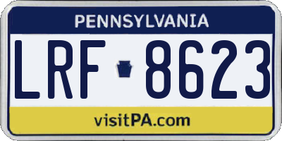 PA license plate LRF8623