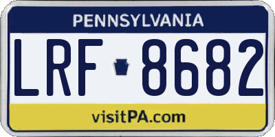 PA license plate LRF8682