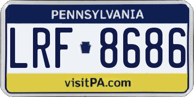 PA license plate LRF8686