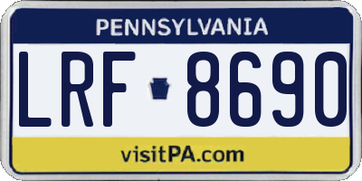 PA license plate LRF8690