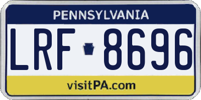 PA license plate LRF8696