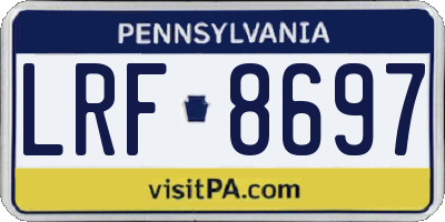 PA license plate LRF8697