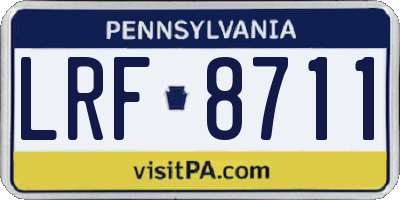 PA license plate LRF8711