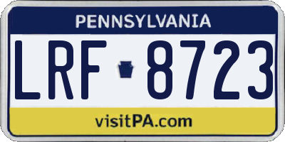 PA license plate LRF8723