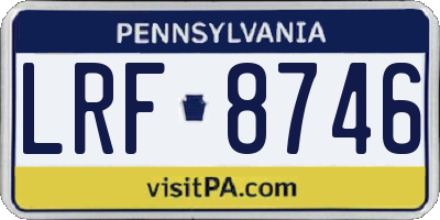 PA license plate LRF8746
