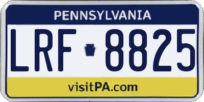 PA license plate LRF8825