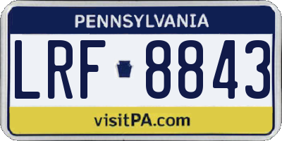 PA license plate LRF8843