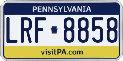 PA license plate LRF8858