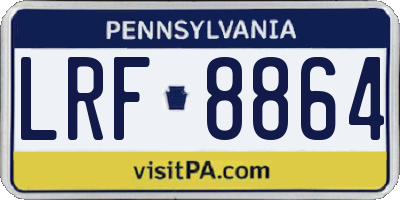 PA license plate LRF8864